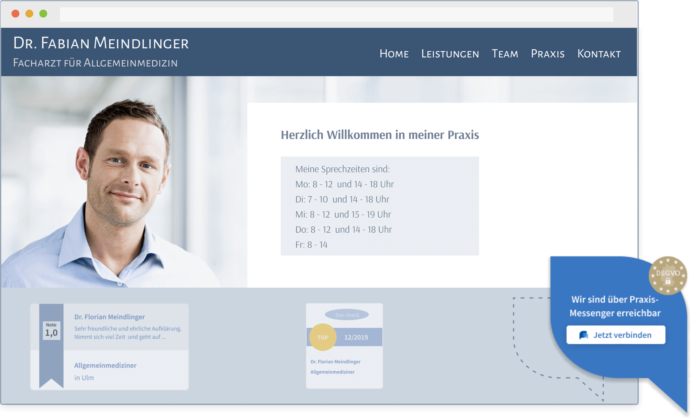 So könnte ein Widget auf Ihrer Webseite aussehen.