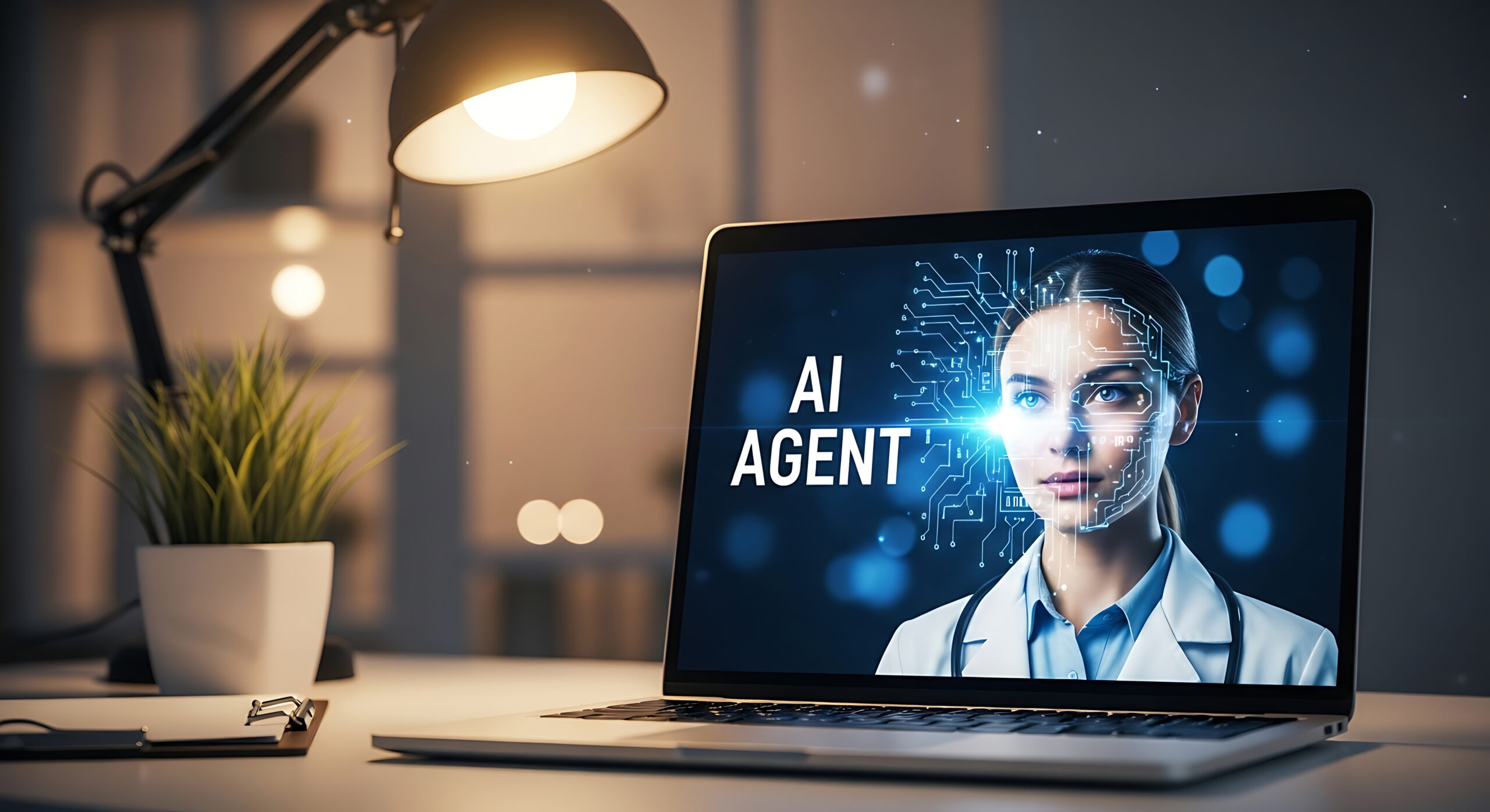 Beitragsbild Blogbeitrag KI-Agenten im Gesundheitswesen