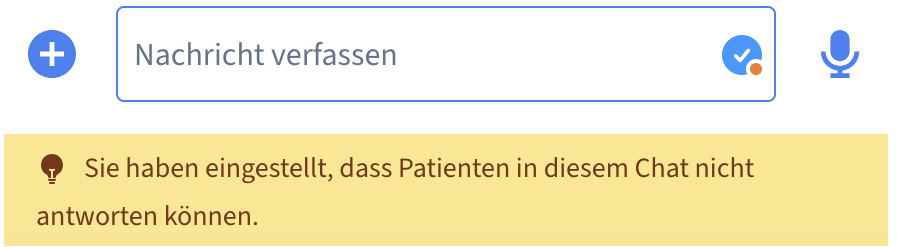 Patienten-Chat deaktivieren
