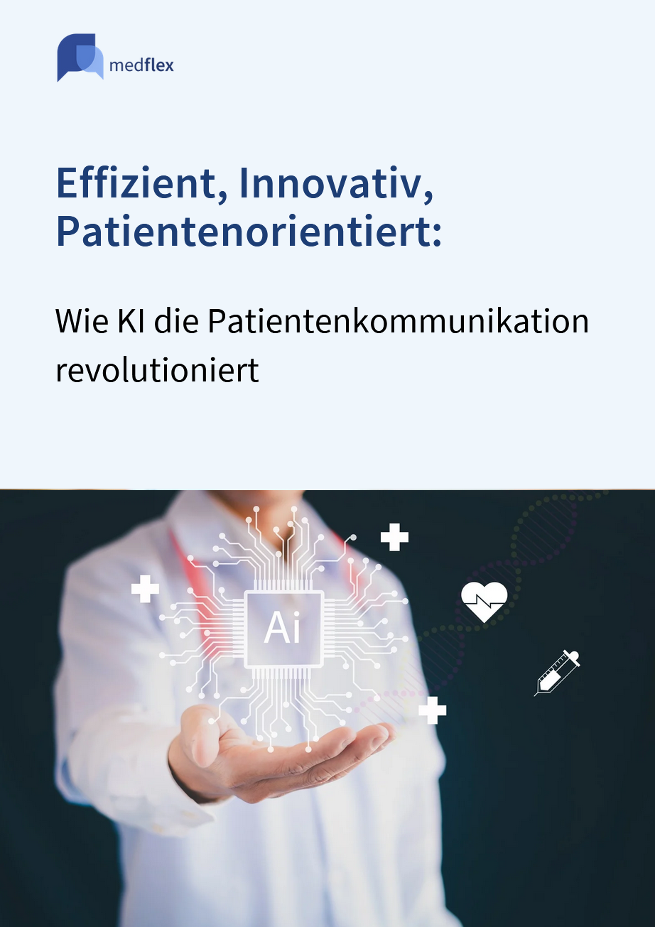 Mock up Whitepaper "KI in der Patientenkommunikation"