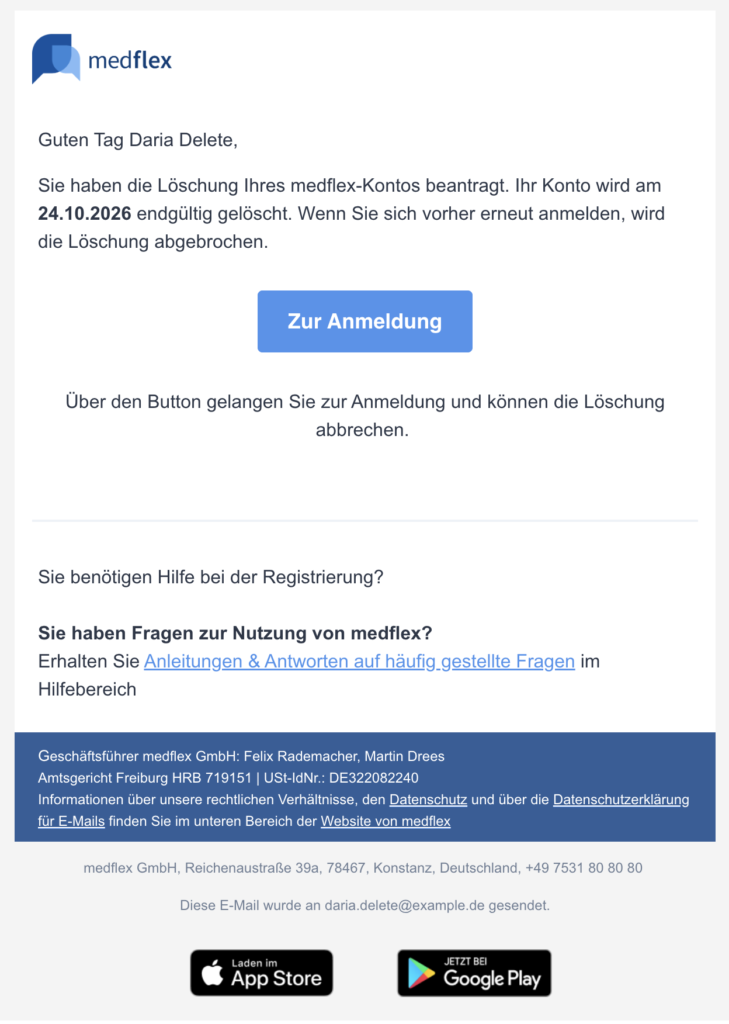 Bestätigungs-E-Mail